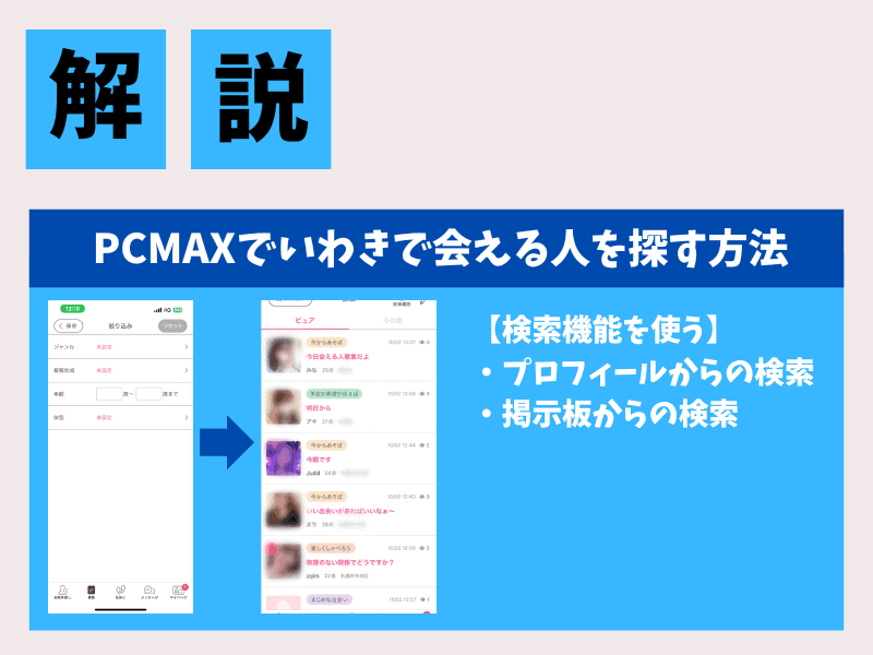PCMAXでいわきで相手を探す方法